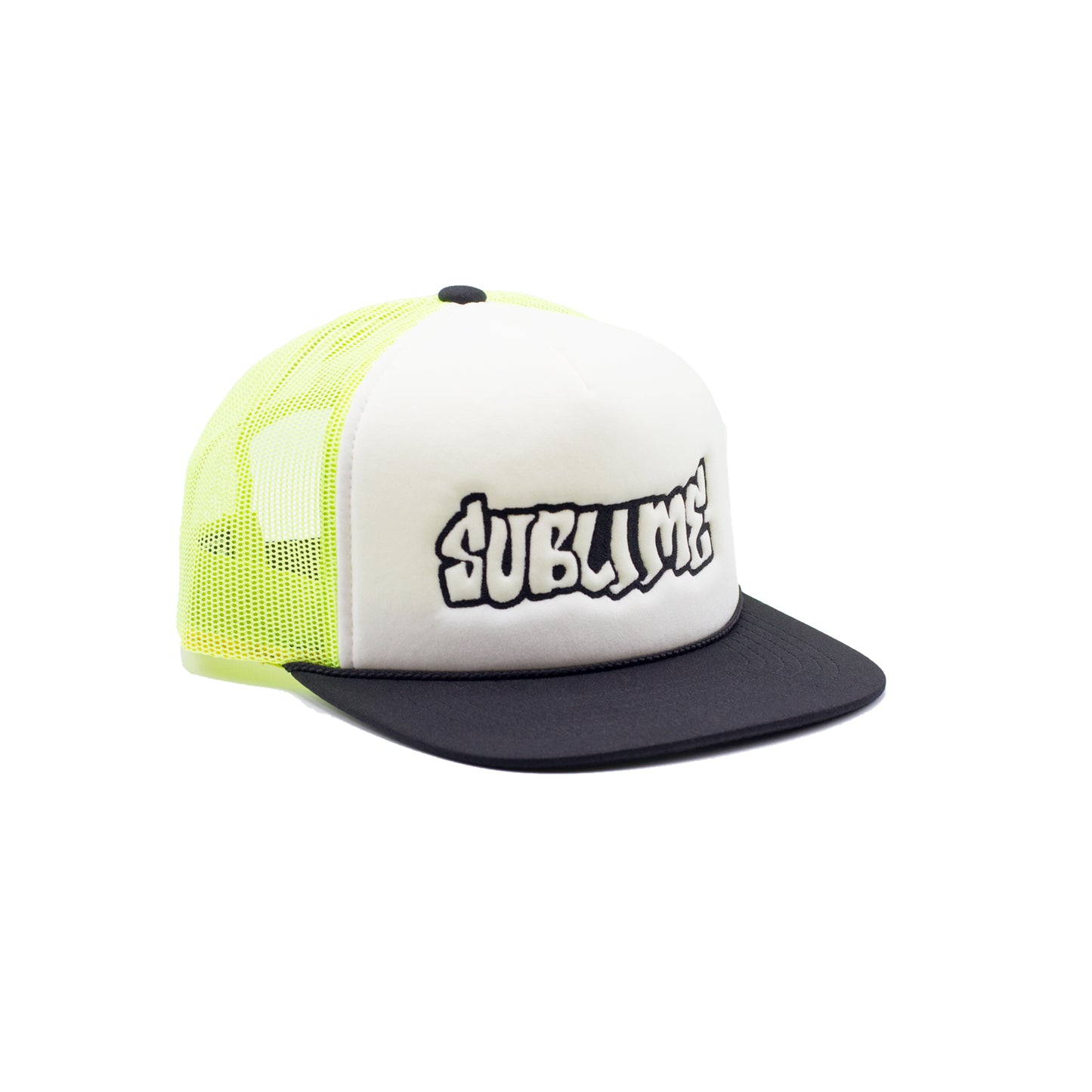 SUBLIME TAG NEON GREEN/BLACK - MESH TRUCKER HAT, SUBLIME, MESH TRUCKER HAT, SUBLIME TRUCKER, SUBLIME TRUCKER CAP