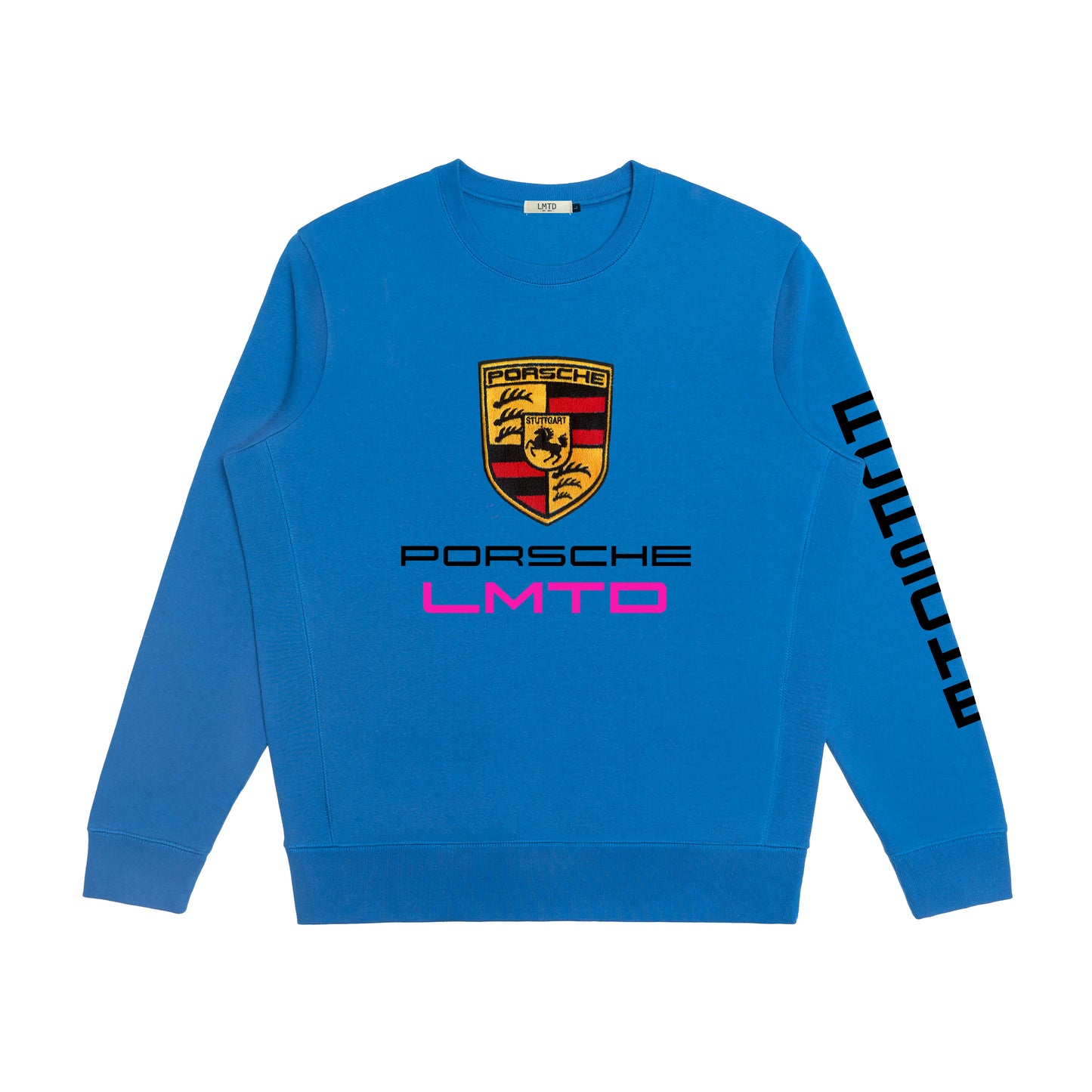 PORSCHE CREWNECK, PORSCHE, LMTD PORSCHE CREWNECK, LMTD PORSCHE, LMTD, PORSCHE GLACIER BLUE CREWNECK, LMTD PORSCHE GLACIER BLUE CREWNECK