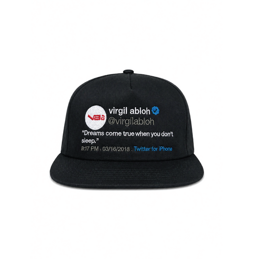 VIRGIL TWEET 2018 VINTAGE BLACK - UNSTRUCTURED 5-PANEL SNAPBACK HAT