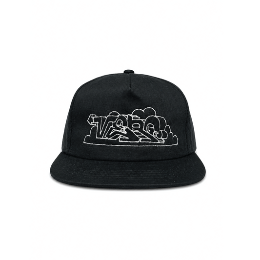 VERG TAG VINTAGE BLACK - UNSTRUCTURED 5-PANEL SNAPBACK HAT